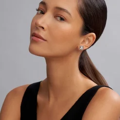 Gemstones<LAGOS White Topaz Stud Earrings