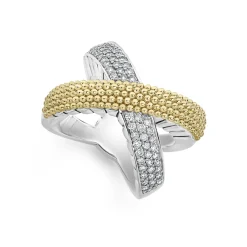 Two-Tone<LAGOS X Caviar Diamond Ring