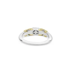 Two-Tone<LAGOS X Diamond Caviar Stacking Ring