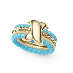 Gold<LAGOS X Stacking Ring Set