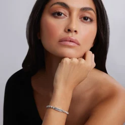 Silver<LAGOS Xoxo Station Stretch Bead Bracelet